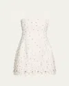 Simkhai Yasmin Strapless Embellished Bustier Mini Dress In White