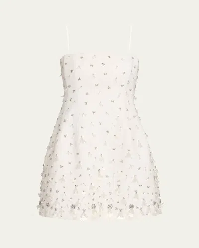 SIMKHAI YASMIN EMBELLISHED STRAPLESS MINI DRESS