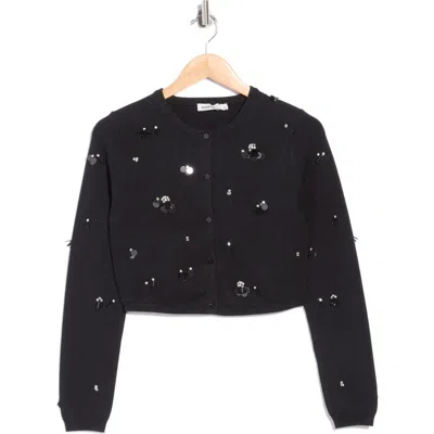Simkhai Zadie Cropped Cardigan In Black