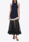 Simkhai Zakaria Paneled Midi Dress In Blue