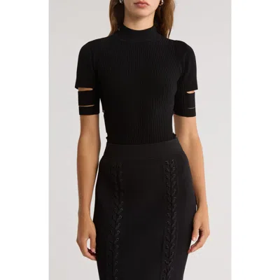 Simkhai Zena Matte Cutout Bodysuit In Black