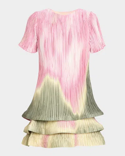 Simkhai Zenon Short-sleeve Mini Dress In Pink