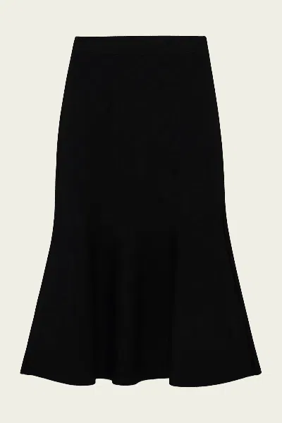 Simkhai Zev Compact Knit Midi Skirt In Black