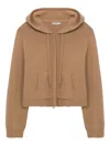 Simkhai Zip-front Hoodie In Brown