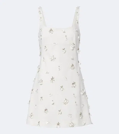 Simkhai Ziva Embellished Crêpe Minidress In White