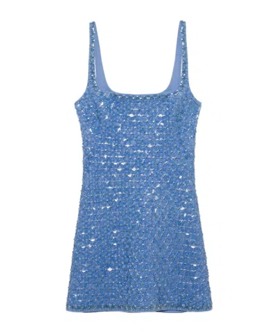 Simkhai Ziva Embellished Mini Dress In Blue
