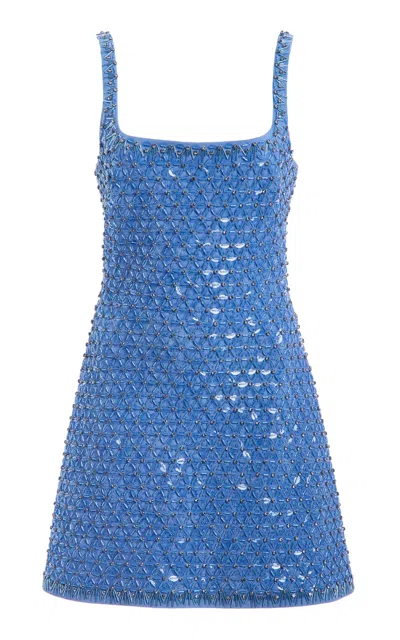 Simkhai Ziva Embellished Mini Dress In Blue