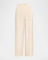 Simkhai Zuna Straight-leg Pajama Pants In Sand