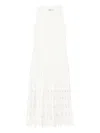 Simkhai Zyla Open-knit Midi Dress In White