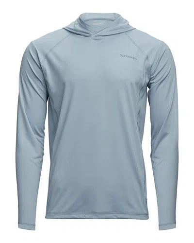 Simms Men's  Challenger Solar Hoody Long Sleeve Hooded T-shirt In Blue
