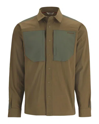 Simms Men's  Confluence Long Sleeve Button Up Shirt In Green
