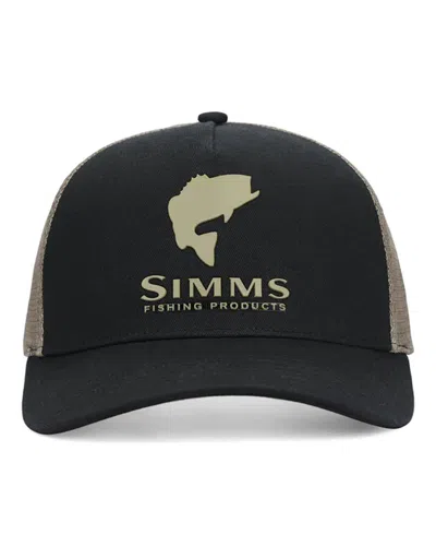 Simms Men's  Double Haul Icon Trucker Adjustable Hat In Black