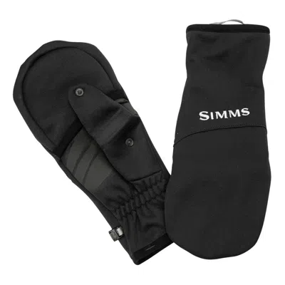 Simms Men's  Freefoldover Fishing Mittens In Black