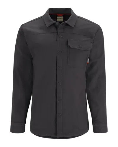 Simms Men's  Gallatin Chore Long Sleeve Button Up Shirt In Black