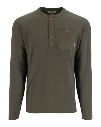 Simms Men's  Highline Henley Shirt In Green
