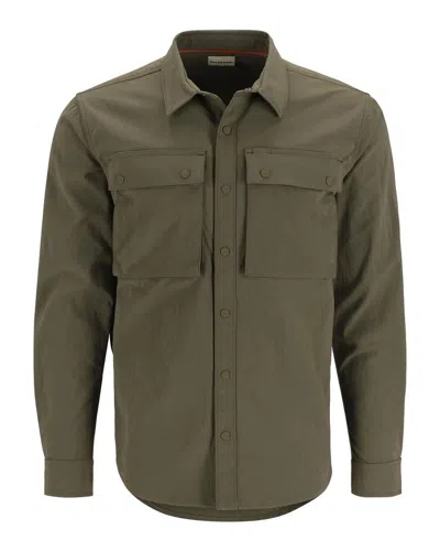 Simms Men's  Lodge Work Long Sleeve Button Up Shirt In Brown