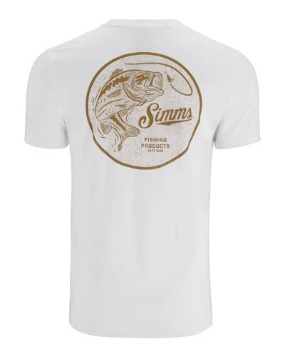 Simms Men's  Nostalgic Bass T-shirt In White