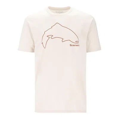 Simms Men's  Trout Outline T-shirt In Brown