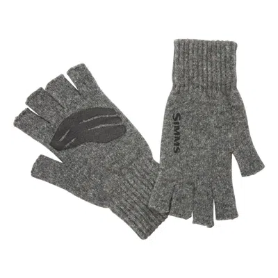 Simms Men's  Wool Half Finger Fishing Gloves In Gray