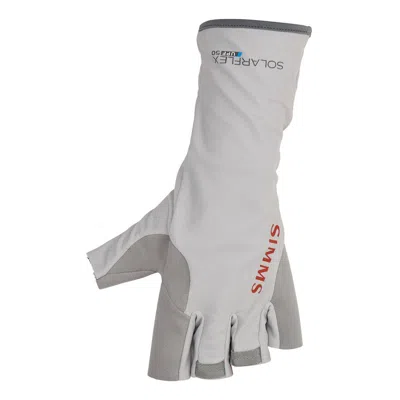 Simms Solarflex Guide Fingerless Glove Fishing Gloves In Gray
