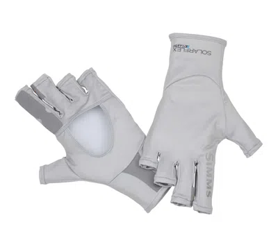 Simms Solarflex Sun Fishing Gloves In Gray
