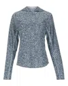 Simms Women's Challenger Solar Hoody In Pebble Selvedge In Blue