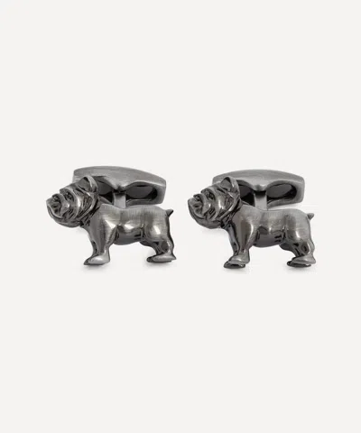 Simon Carter Mens Gunmetal Bulldog Cufflinks