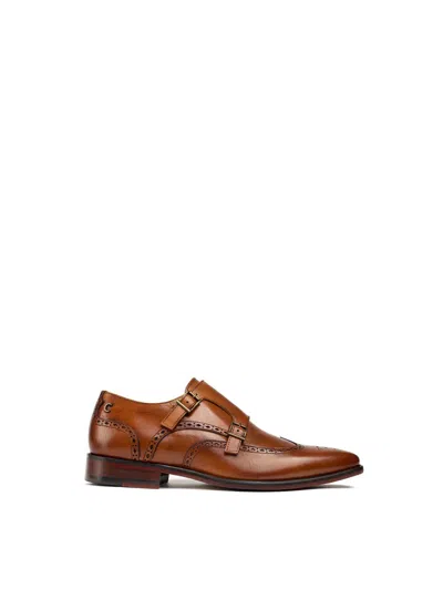 Simon Carter Mens Meadow Monk Strap Shoes Brown