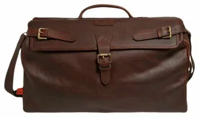 Pre-owned Simon Carter Mens Norfolk Vintage Leather Weekend Bag - Brown
