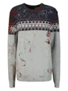 Simon Cracker Gestrickter Intarsien-pullover In Multicolor