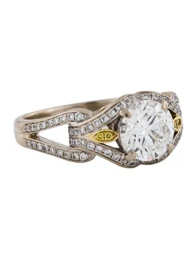 Pre-owned Simon G 1.24ct Diamond Engagement Ring In Multi