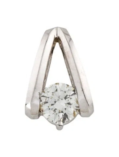 Pre-owned Simon G 14k Diamond Pendant Necklace, 18.5" In Multi