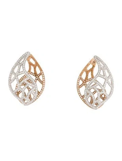 Pre-owned Simon G 18k 1.34ctw Diamond Earclips In Multi