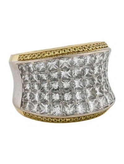 Pre-owned Simon G 18k 4.47ctw Diamond Curved Band Ring In Multi