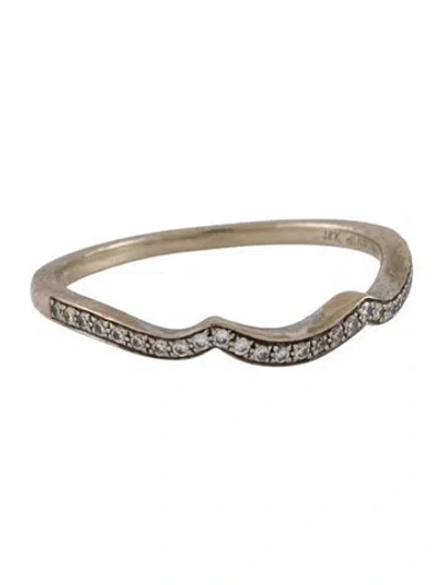 Pre-owned Simon G 18k Diamond Curved Band In Multi