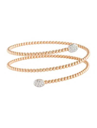 Pre-owned Simon G 18k Diamond Pavé Coil Bracelet In Multicolor