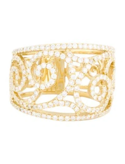 Pre-owned Simon G 18k Diamond Right Hand Ring In Multi