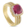 Simon G 18k Yellow Gold 0.45ct Diamond And Rubellite Ring Si10-071025 In Gold