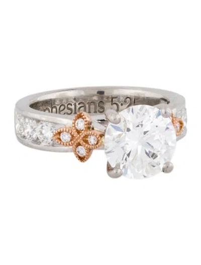 Pre-owned Simon G Platinum 2.16ctw Lab-grown Diamond Engagement Ring In Multi