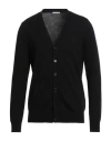 Simon Gray. Man Cardigan Black Size Xl Cashmere In Black