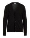 Simon Gray. Man Cardigan Dark Brown Size Xl Cashmere In Brown