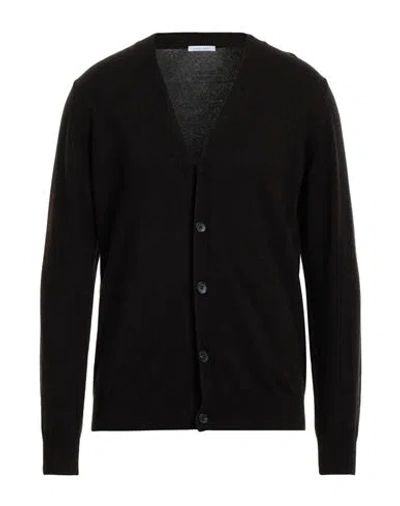 Simon Gray. Man Cardigan Dark Brown Size Xl Cashmere
