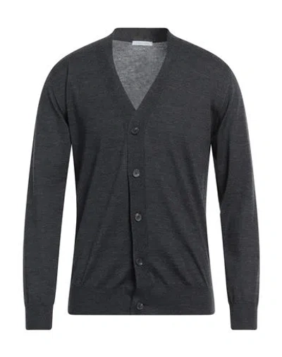 Simon Gray. Man Cardigan Lead Size Xl Merino Wool In Grey