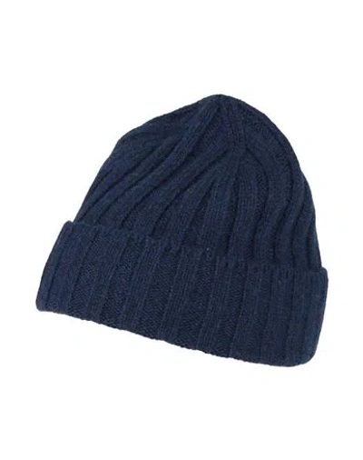 Simon Gray. Man Hat Navy Blue Size Onesize Cashmere