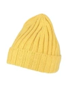 Simon Gray. Man Hat Yellow Size Onesize Cashmere In Yellow