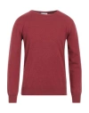 Simon Gray. Man Sweater Brick Red Size Xxl Cashmere In Red