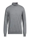 Simon Gray. Man Turtleneck Lead Size 3xl Merino Wool In Grey