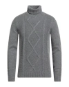 Simon Gray. Man Turtleneck Grey Size Xxl Cashmere In Gray
