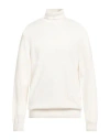 Simon Gray. Man Turtleneck Ivory Size Xxl Cashmere In White