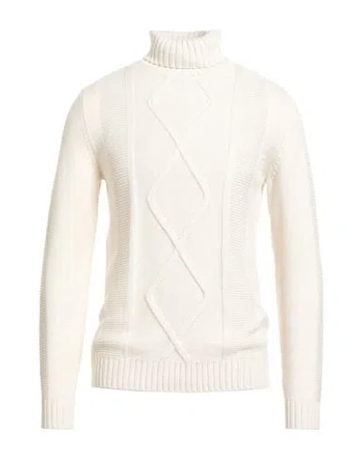 Simon Gray. Man Turtleneck Ivory Size Xxl Cashmere In Neutral